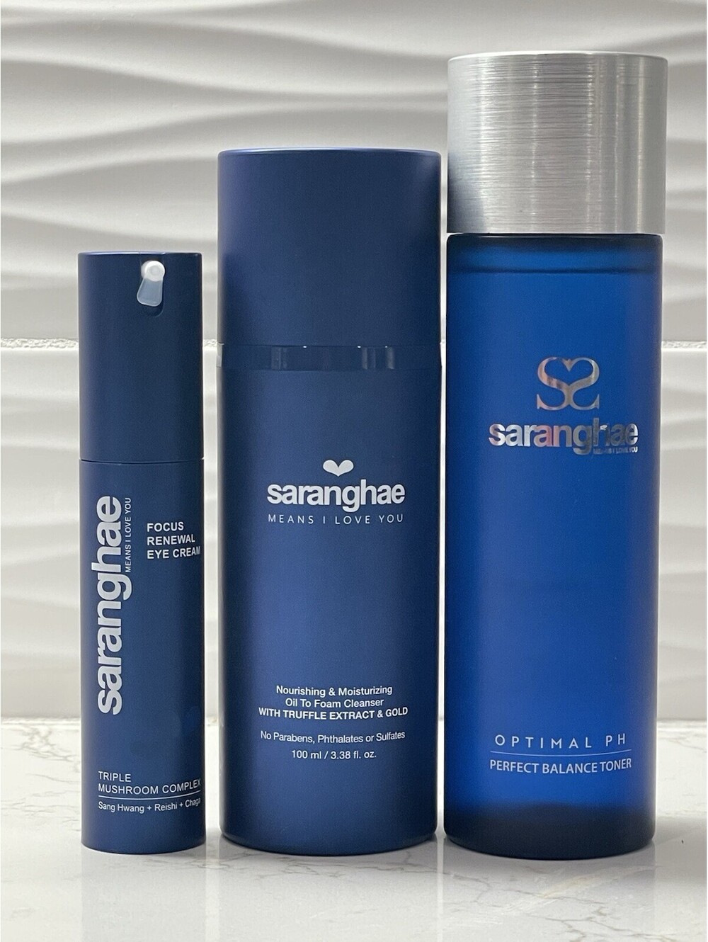 Saranghae Skincare Set - 3 Piece Bundle- Cleanser/Toner/Eye Cream - NEW